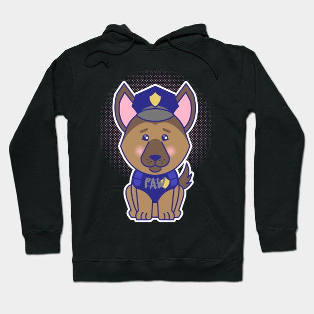 Dog Patrol Police Hoodie by Eva Wolf